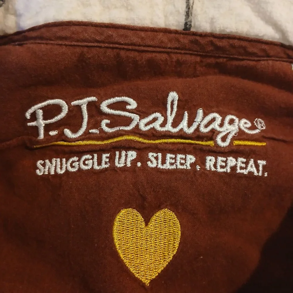 PJ Salvage Cocktail Pajama Set XS Cozy Flannel Sleepwear Pants Long Sleeve #O-11 - Picture 3 of 9